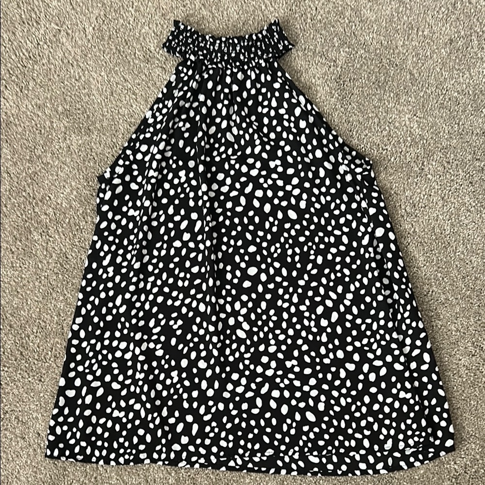 Black and White Polka Dot Top